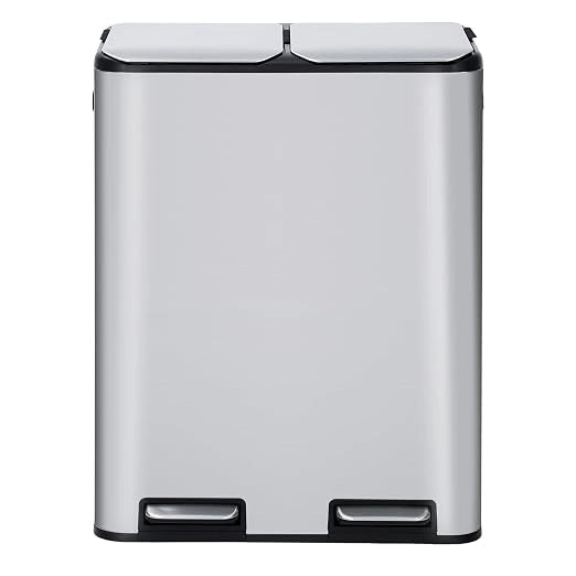 Doppio contenitore in acciaio inox da 60 litri con pedale