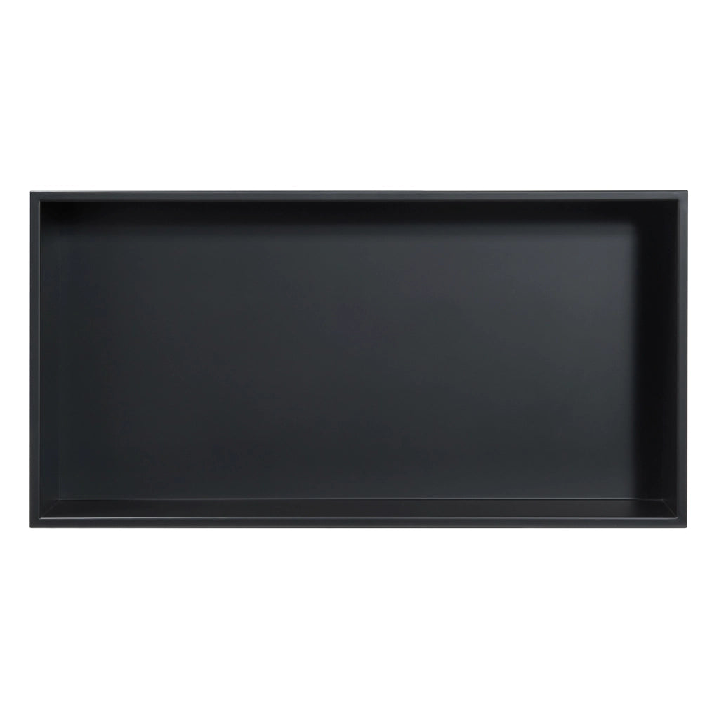 Mensola da Incasso Kristinehamn Nicchia da Parete 62 x 32 x 10 cm Nero opaco [neu.haus]