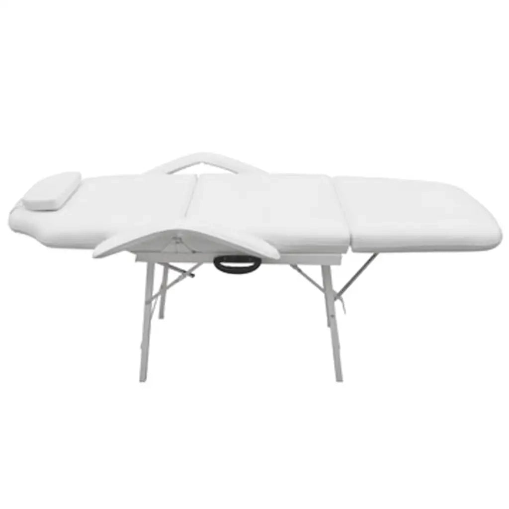 Letto Trattamento Viso Regolabile in Similpelle Bianco