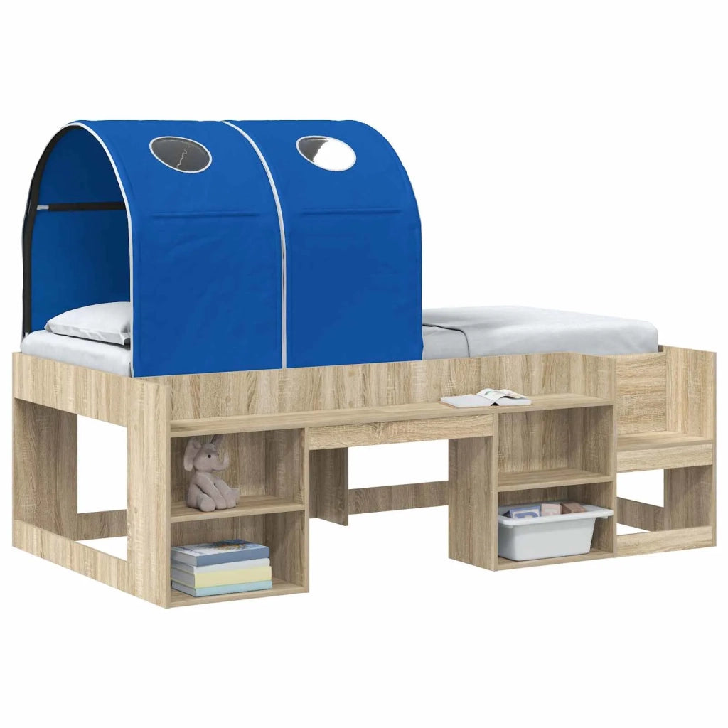 Tunnel per Letto 2 pcs Blu 211 x 52,5 x 2 cm Poliestere