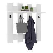 Serpico, Appendiabiti 4 Ganci, 70h cm Bianco