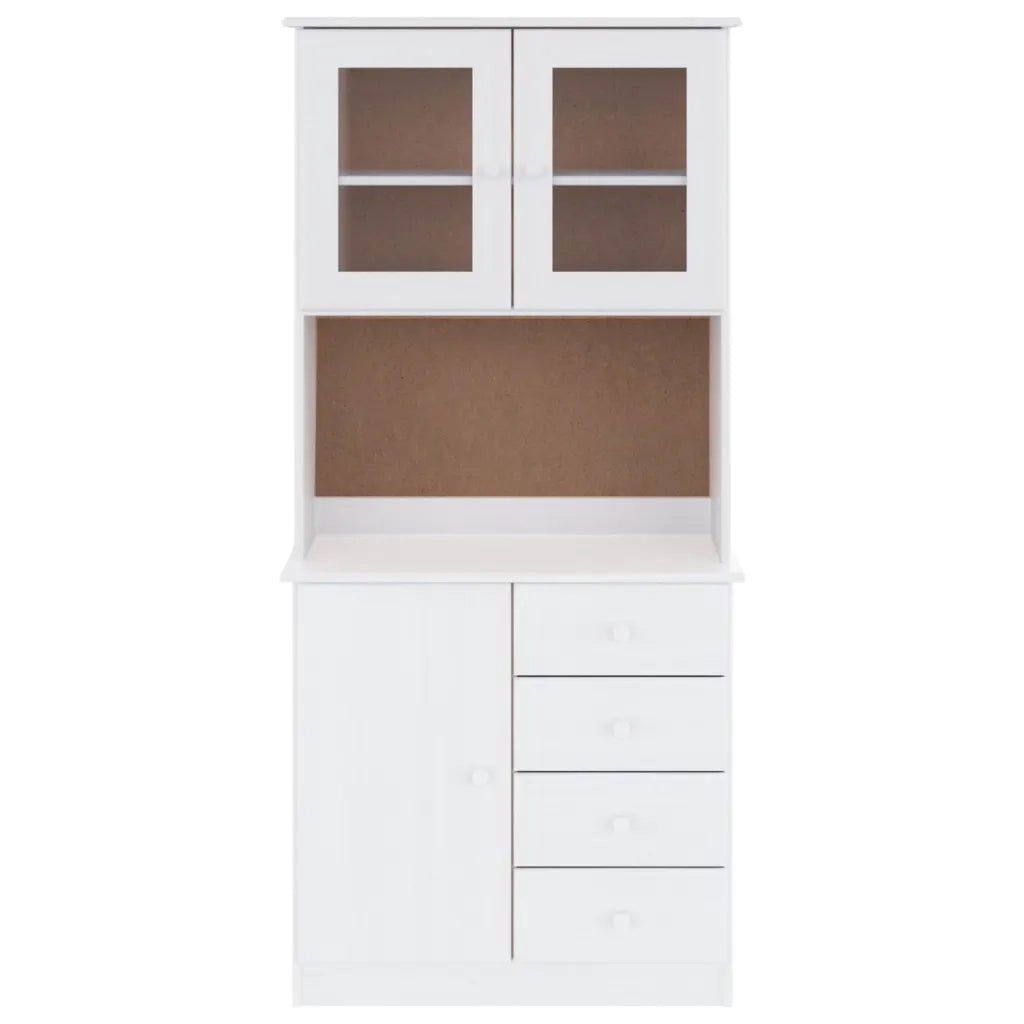 Credenza ALTA Bianca 77x35x165 cm in Legno Massello di Pino 3187772