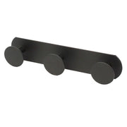 Trade Shop - Appendino Con 3 Ganci Appendi Porta Asciugamano A 3 Posti Bagno Casa Nero 59767 -