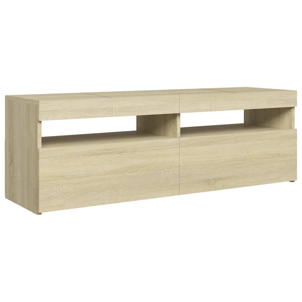 Mobile Porta TV con Luci LED Rovere Sonoma 120x35x40 cm 804376