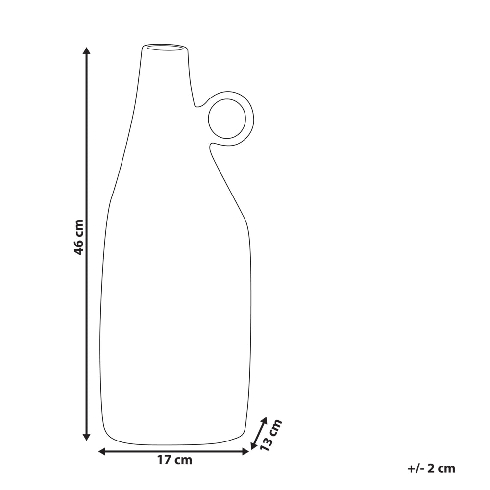 Vaso decorativo in metallo alluminio con finitura ottone 46 cm decorazione casa accessorio