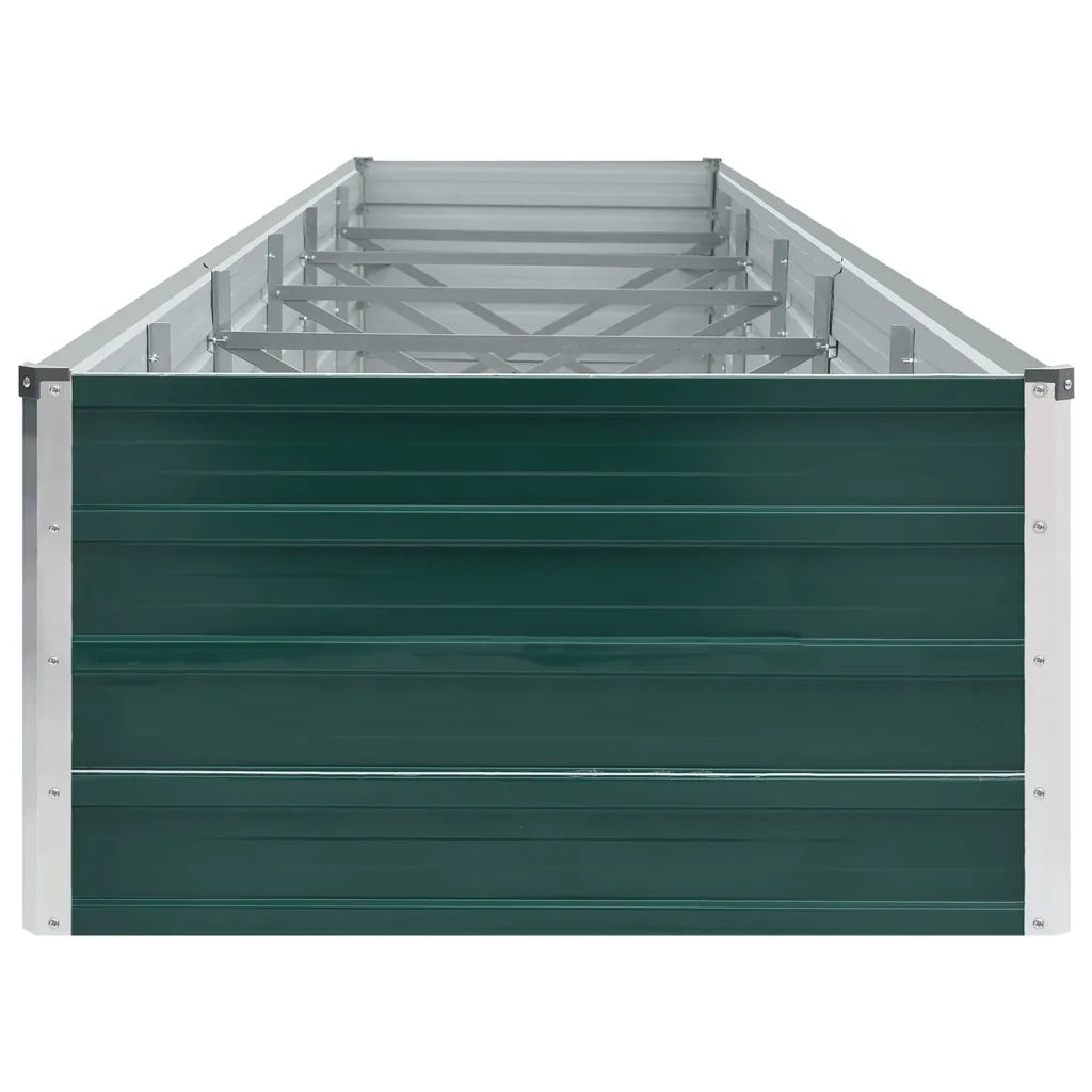 Letto Rialzato da Giardino in Acciaio Zincato 480x80x45cm Verde 47065