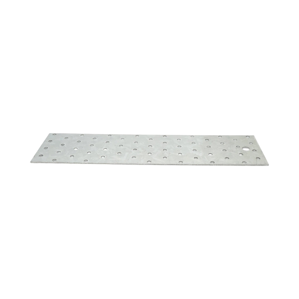 Piastra forata 80x300mm, spessore 2mm, acciaio zincato