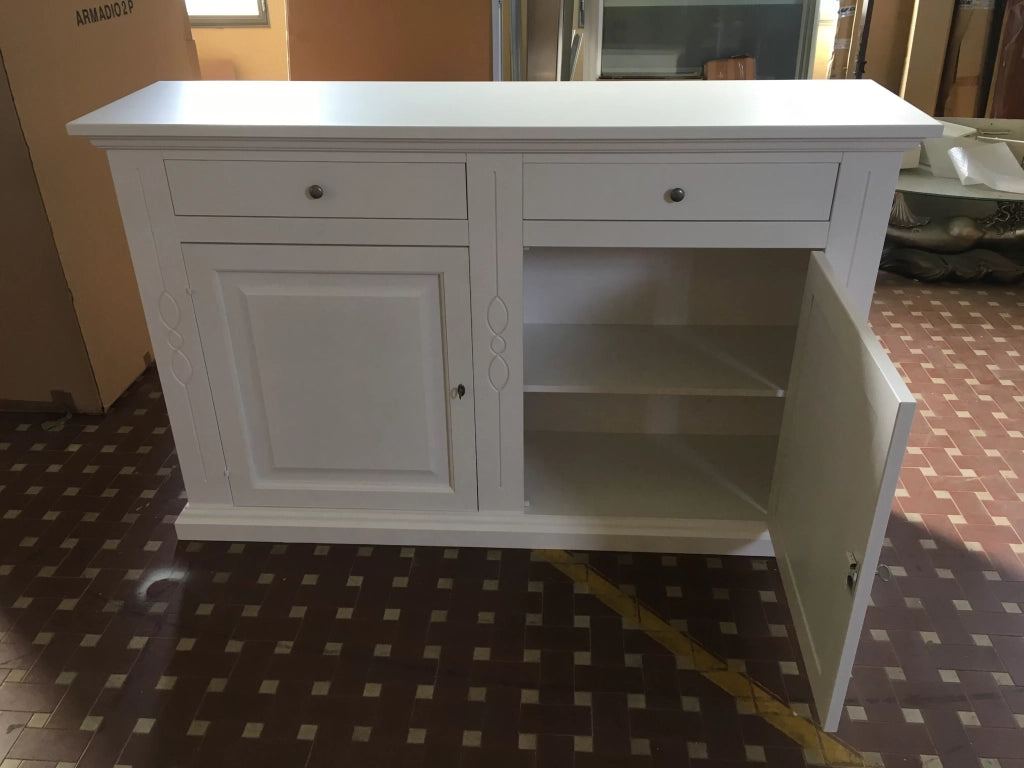 Credenzone classico legno shabby 2 porte 177x48x110 (1596) - Mobili 2G