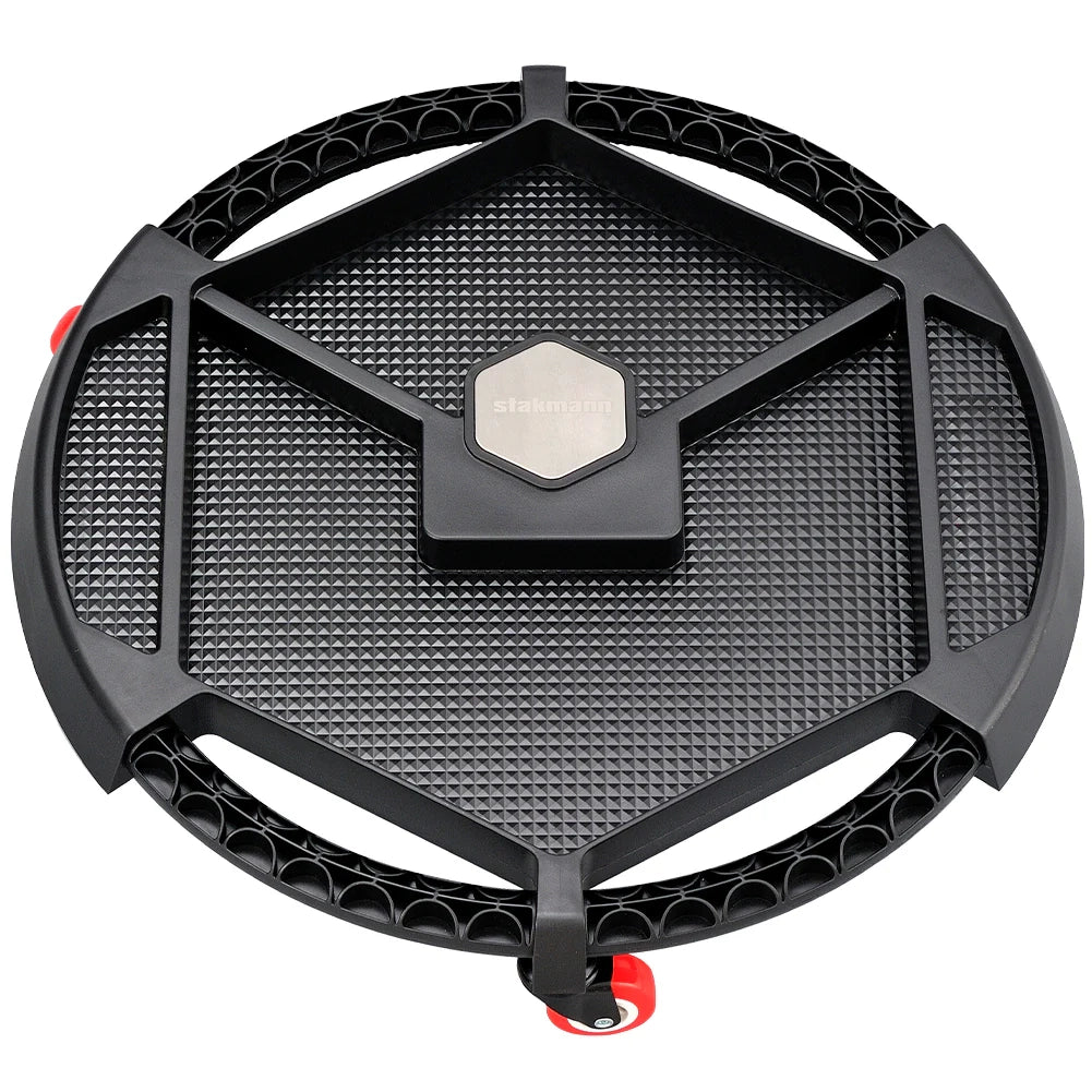 Vassoio Porta Utensili 52,5x42,5x11,5 cm Sottomacchina con 4 Ruote Luce LED e Base Magnetica in PU Nero