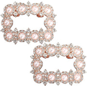 Decorazione per scarpe con clip strass - 2 pezzi - Adatta per tacchi piatti - Decorazione elegante per scarpe con clip cristalli