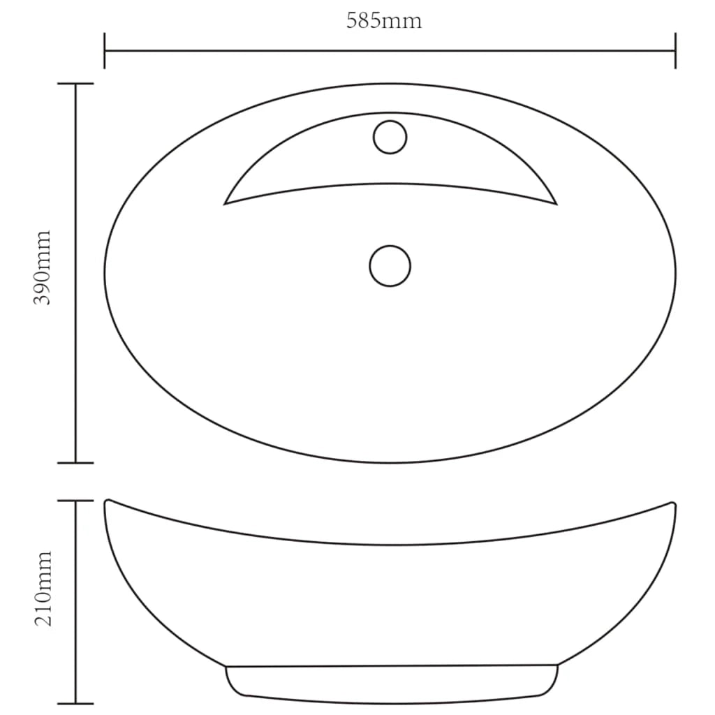 Lavabo ovale con foro troppopieno/rubinetto in ceramica per bagno nero 02_0002496