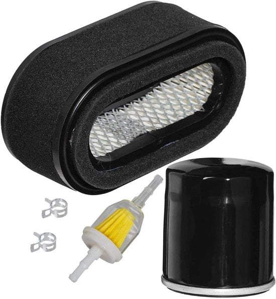 Filtro dell'aria Combo Olio Carburante Filtro adatto per Kawasaki FD440V FD501V John Deere LX172 LX173 LX176 LX178 LX186 LX188 Sostituisce 11013-2206 11013-2134 MIU1377 49065-2-2-2-165-2-165-2065-2-13 2078