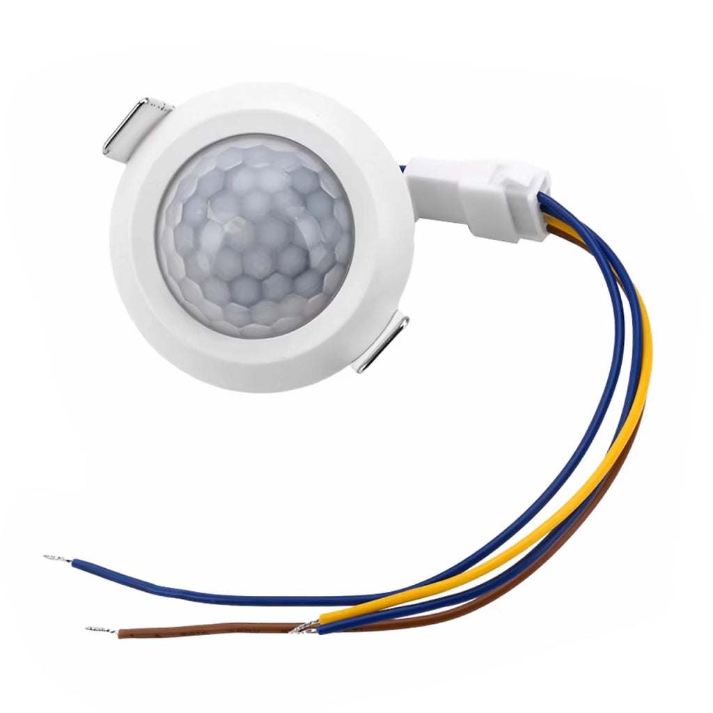 Sensore di Movimento PIR 230V 20mm – Attivazione Automatica 90s | Angolo 110°, Portata 4-6m