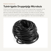 Sistema di irrigazione - Tubo in microbui - Slang UV-resistente - Materiale tecnico in plastica - Impermeabile all'acqua - Duraturo - Slang di irrigazione