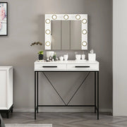Toeletta da Trucco bianco Sane 90x45x80H: Eleganza e funzionalità per il tuo beauty corner