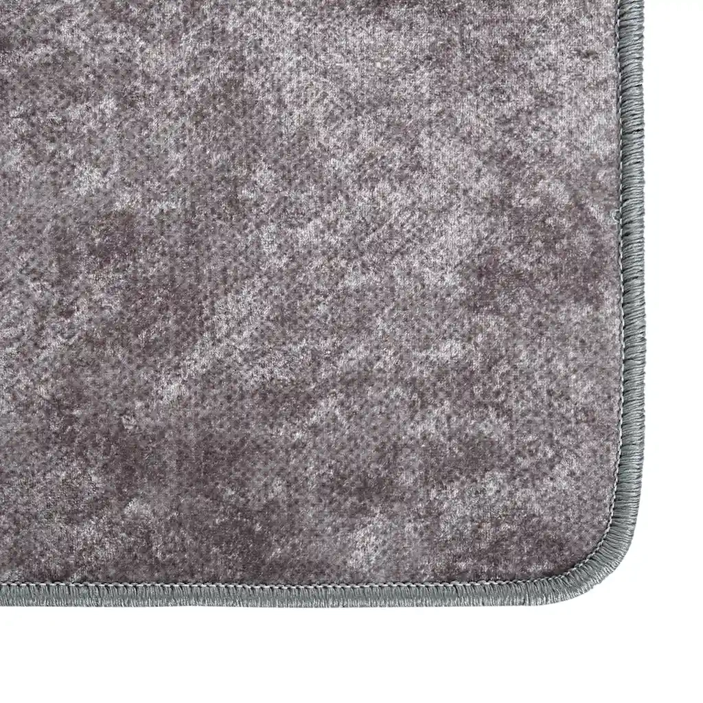 Tappeto Lavabile 190x300 cm Grigio 337962