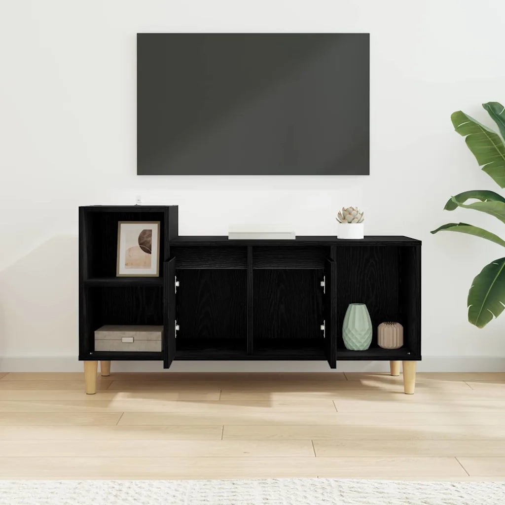 Mobile TV Rovere Nero 100 x 35 x 55 cm Legno multistrato