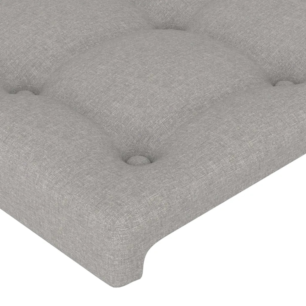 Testiera a LED-Testata con LED Grigio Chiaro 180x5x78/88 cm in Tessuto 851853