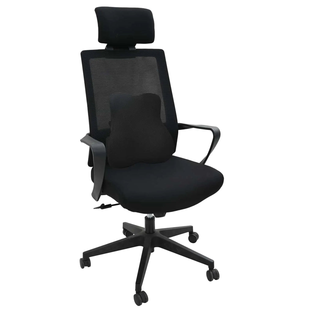 Cuscino lombare Nero Schiuma Memory 40 x 40 x 11 cm CFW8742007