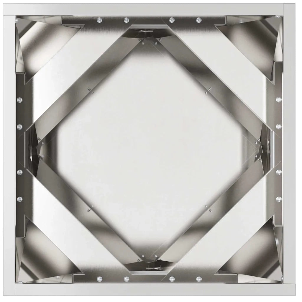 Fioriera 2 pz-Set di 2 Vaso-Contenitore per Piante Argento 40 x 40 x 40 cm Acciaio inossidabile