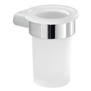 Portaspazzolini da muro in alluminio, ottone e Cromall A110 Gedy serie AZZORRE Cromato