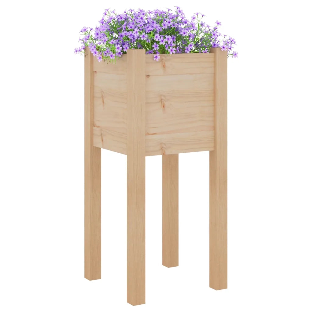 2 pz Fioriere | Cassetta per fiori | Vaso da Giardino 31x31x70 cm in Legno Massello di Pino