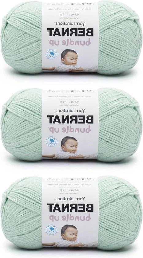 Pacchetto Up Green Mist Garen - 3 Pack - 141g 5oz - Poliestere - Medio 4 Worsted - 267 Metri - Maglia Haken