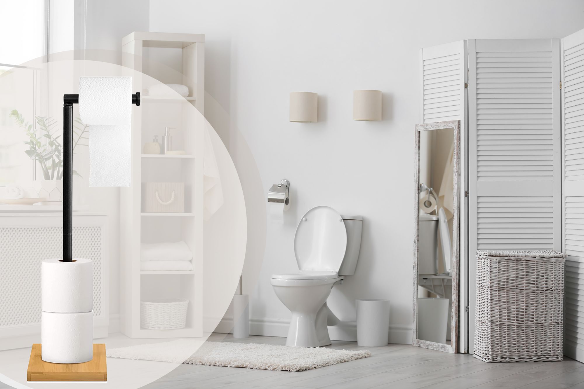 Porta Carta Igienica Black P70505