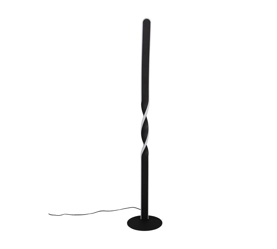 Piantana LED, metallo, nero, H 110 cm, Ginko