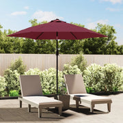 Ombrellone da Giardino con Palo in Metallo 300 cm Rosso Bordò 313752