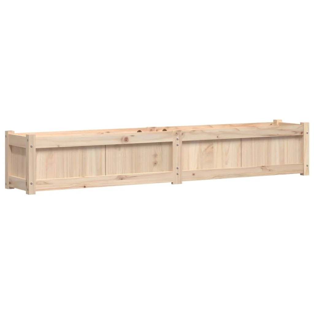 Fioriera rialzata per piante fiori terrazza giardino 180 x 31 x 31 cm legno di pino massiccio marrone 02_0037470