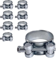 Pijpklemme a doppia vite 44-47 mm - Pacchetto da 8 pezzi - Cinghie di fissaggio in acciaio galvanizzato