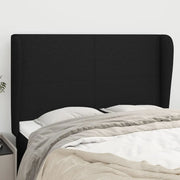 Testiera ad Orecchio-Testata con Orecchie Nera 147 x 23 x 118/128 cm in Tessuto 310117