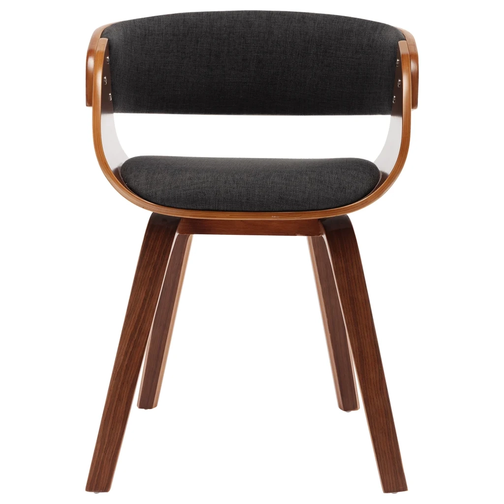 Sedie da Pranzo 6 pz Legno Curvato e Tessuto Grigio 278861