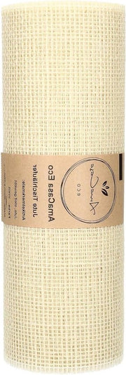 Tappetino di Juta 10 metri - Nastro da Tavolo Decorativo - Etichetta Compostabile - Bianco 30cm/10m