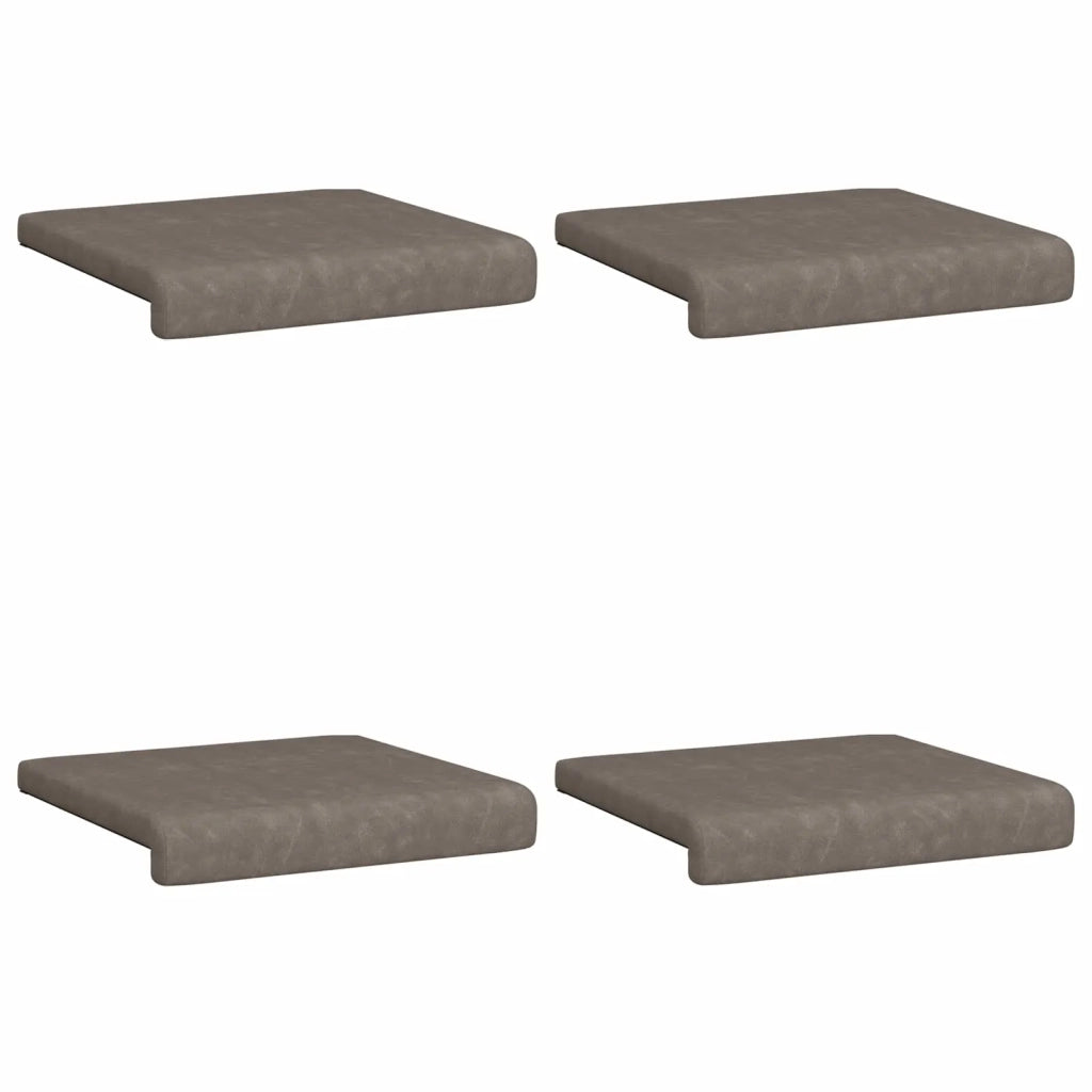 Cuscino per panchina 4 pcs Similpelle Grigio Profondità 35 cm 42043123