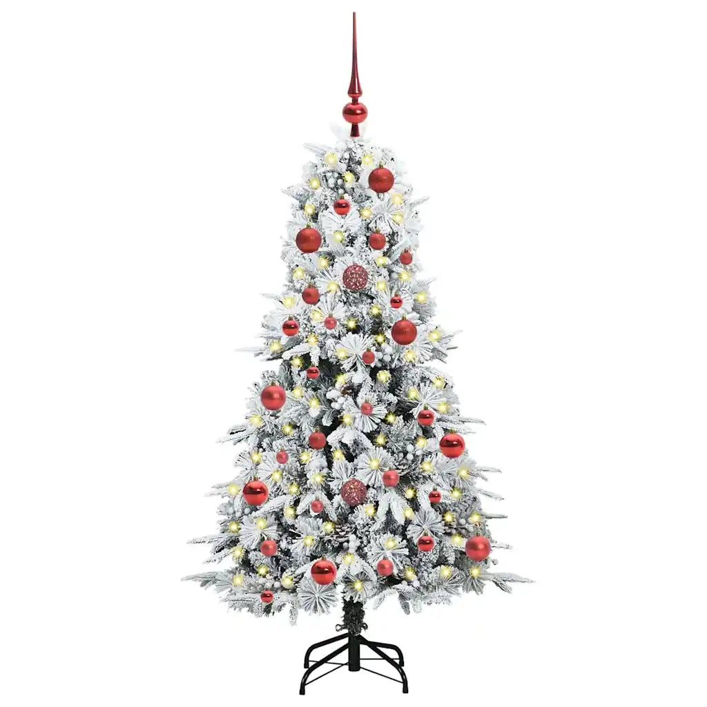 Albero di Natale Artificiale con Rami Pieghevoli Bianco 150 cm 3397471