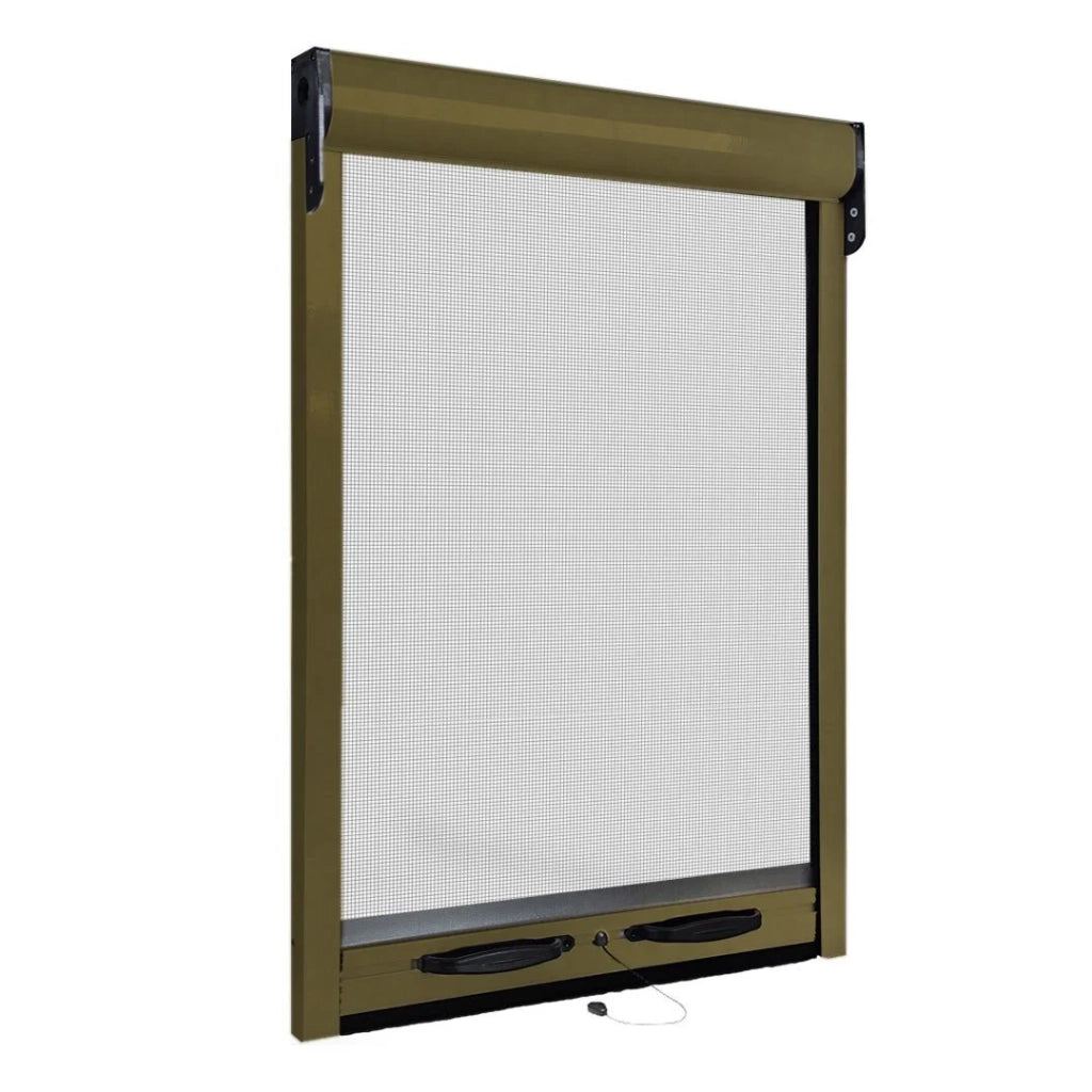 Zanzariera a rullo per finestra con cassonetto da 32mm 120x160cm bronzo