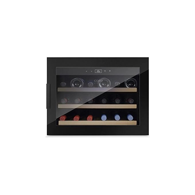 Caso 627 WineSafe 18 EB Cantinetta Vino Incasso 18 Bottiglie Compressore Classe G 38 dB Sensor Touch colore Nero