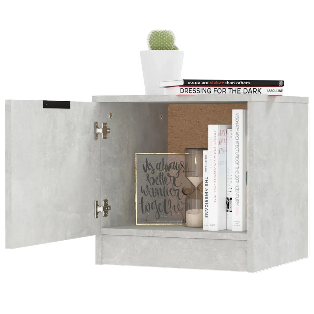 Comodino Grigio Cemento 40x39x40 cm cod mxl 30138