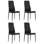 Sedie da Pranzo 4 pz Nere in Similpelle cod mxl 13257