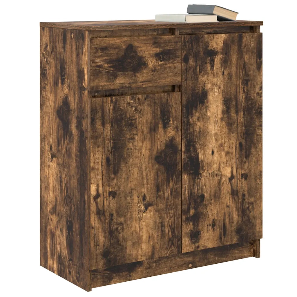 Credenza con Cassetto Rovere Fumo 71x35x84 cm in Truciolato 861593