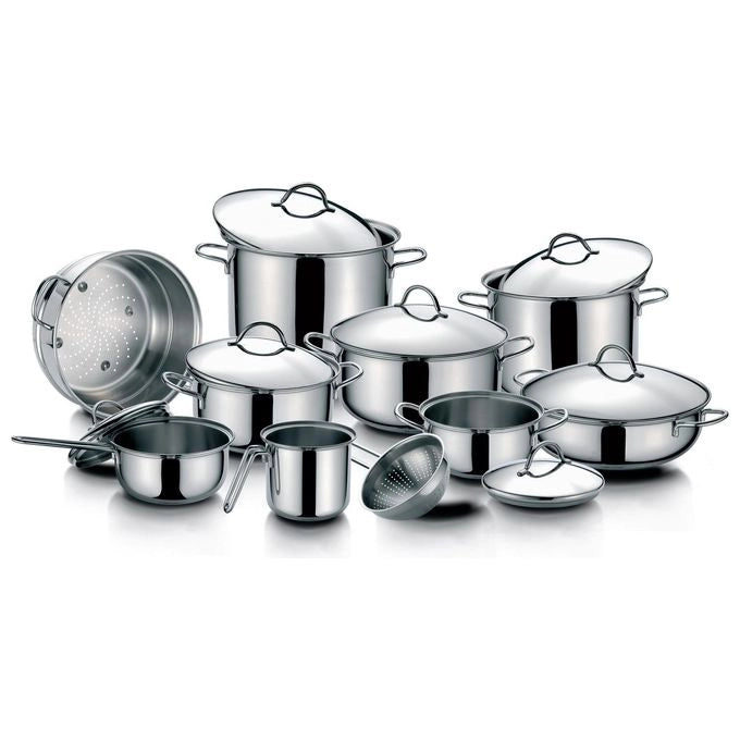 Barazzoni 266101024 Bonita Pentola Acciaio Inox 18-10 Triplo Fondo Induzione Gas Capacita' 8 L colore Acciaio