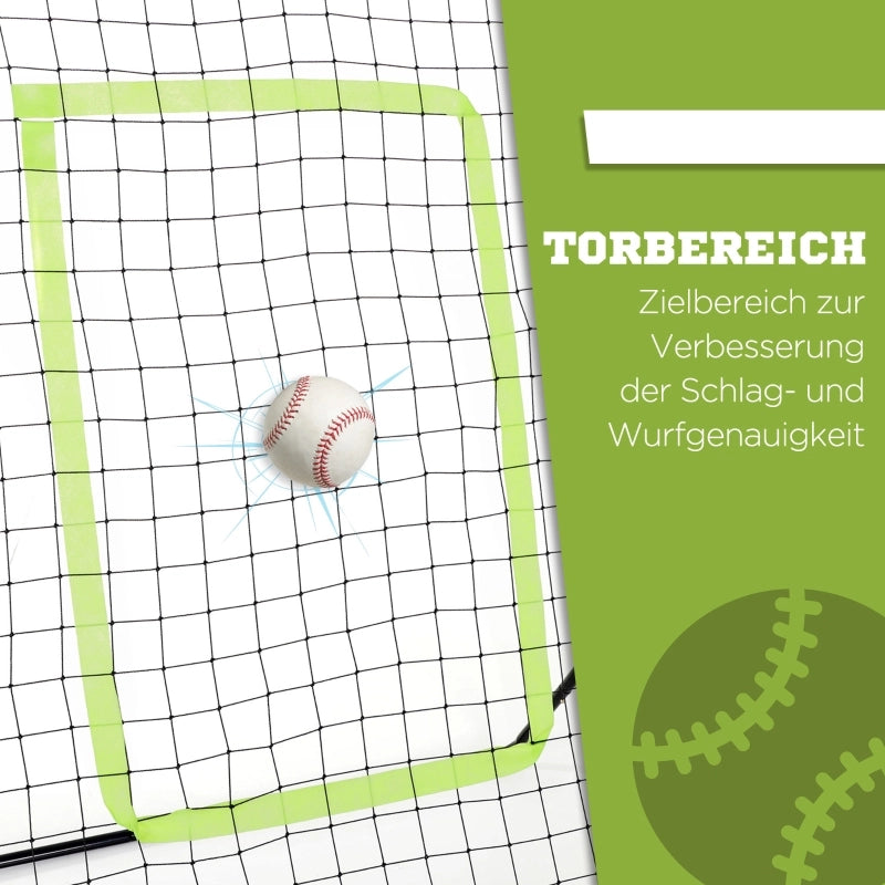RETE RIMBALZO BASEBALL 123x90x174 cm Metallo Nero