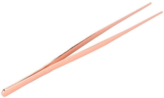 Clip per alimenti in metallo - Pincetta da cucina 30 cm - Manico ergonomico - Punta a guscio - Otre utili per conservazione
