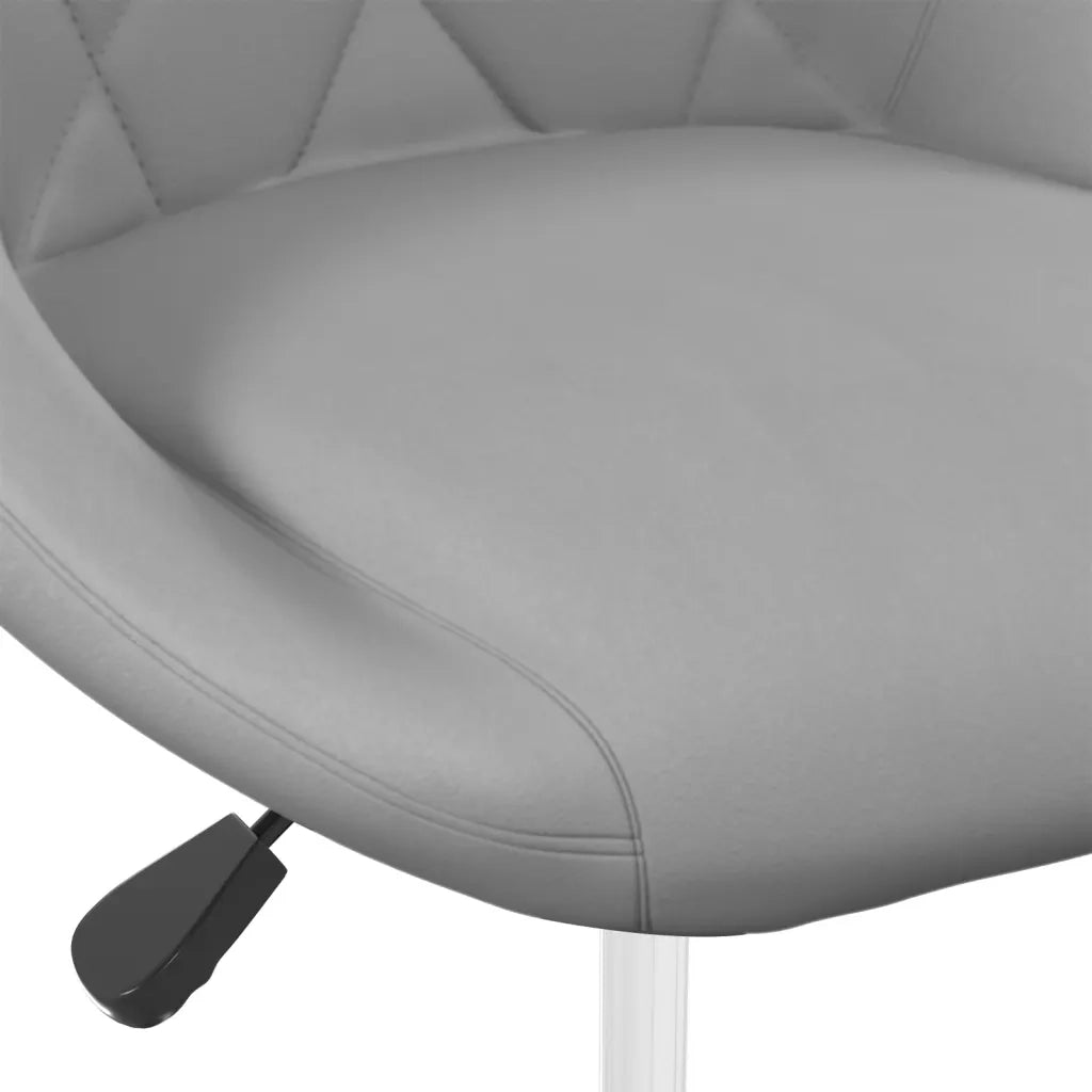Sedie da Pranzo Girevoli 6 pz Grigio Chiaro in Velluto 3088769
