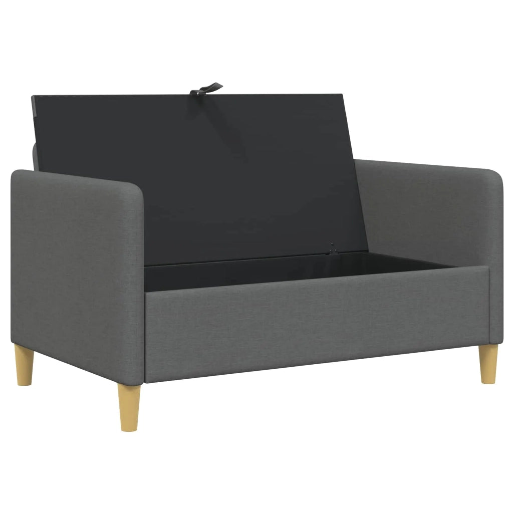 Divano con Storage Grigio Scuro 122 x 78 x 87 cm Poliestere 42036892