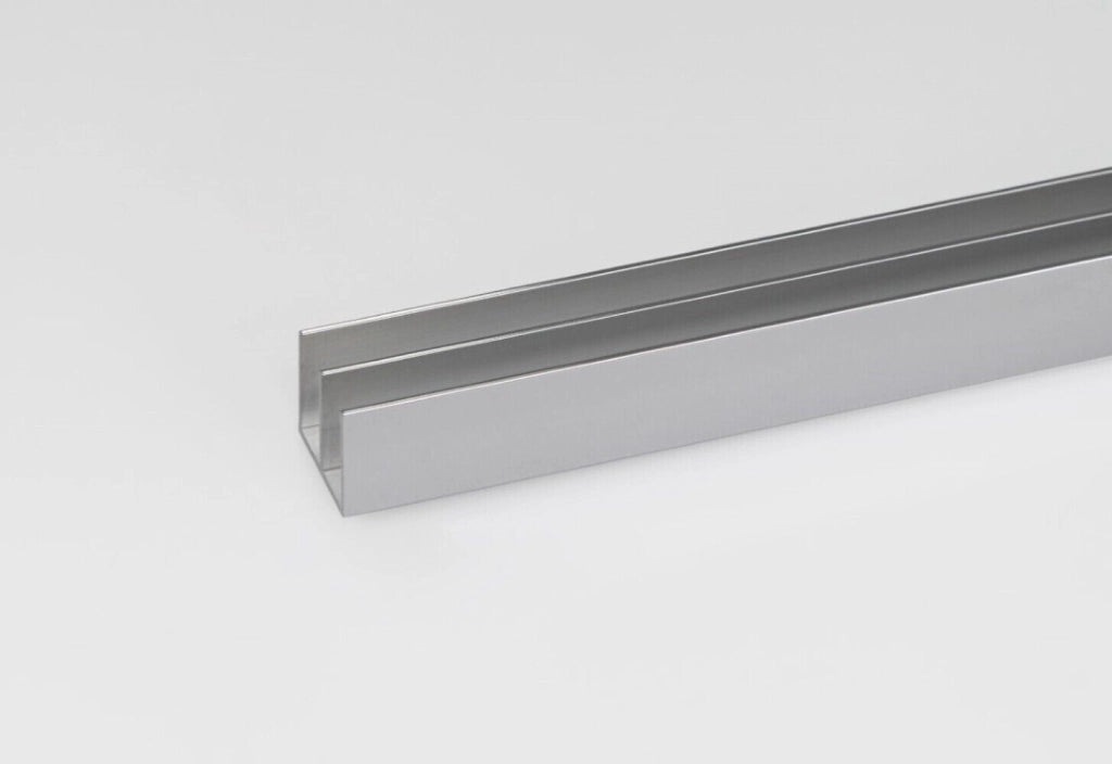 Profilo Canalino Doppio Da 1 Metro A U Argento Brillante 20X18X1 - Arcansas