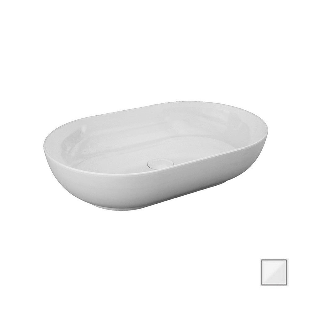 Lavabo da appoggio feeling ovale bianco alpino