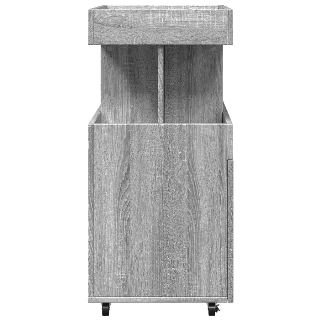 vidaXL Carrello Bar Grigio Sonoma 50x41x89 cm in Legno Multistrato